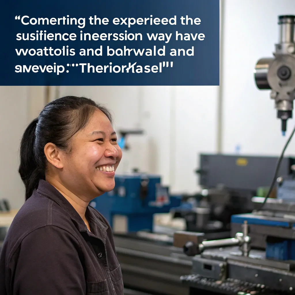 Satisfied customer sharing experience at THERIONVAXEL workshop